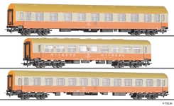 Tillig 70064 - H0 - 3-tlg. Set Personenwagen Städteexpress, DR, Ep. IV - Set 3